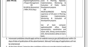 Government of Pakistan Ministry of Planning Development And Special Initiatives jobs in Islamabad